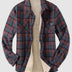 Men's Vintage Plaid Button Fleece-lined Warm Shirt Jacket