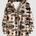 Men's Vintage Aztec Pattern Hooded Button Down Jacket