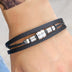 Men's Braided detail layered bracelet