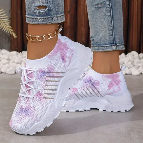 Women’s sneakers with butterfly pattern