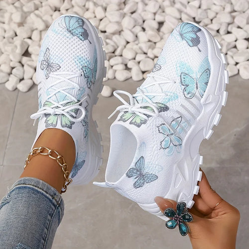 Women’s sneakers with butterfly pattern