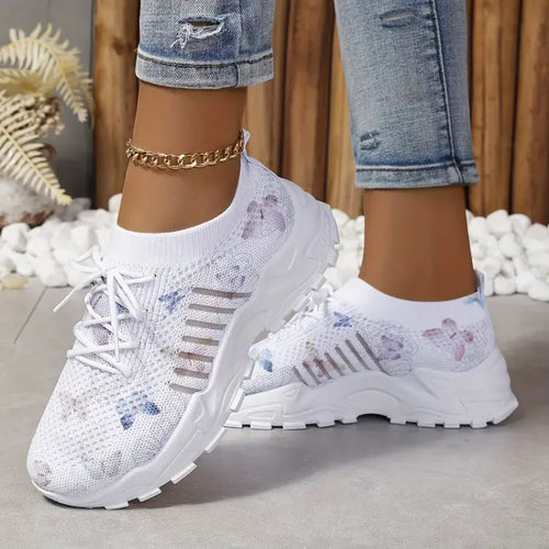 Women’s sneakers with butterfly pattern