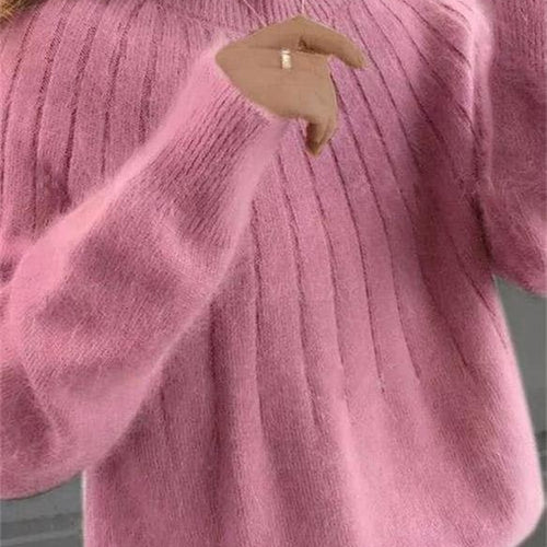 Dollie - Fluffy cashmere knitted sweater