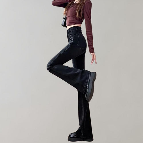 Black wide-leg pants for women