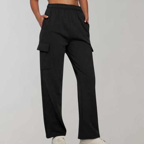 Women's cargo pants with flap pockets