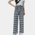 Comfortable checked women's pants