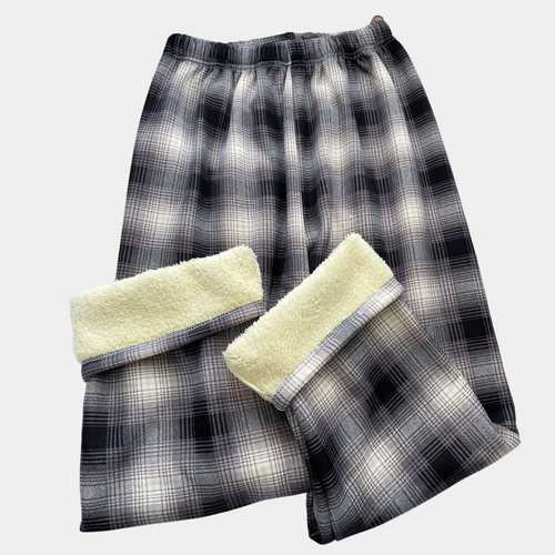 Comfortable checked women's pants