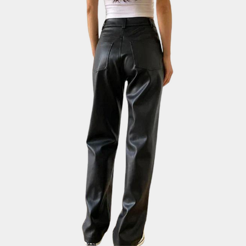 Classic leather women's pants