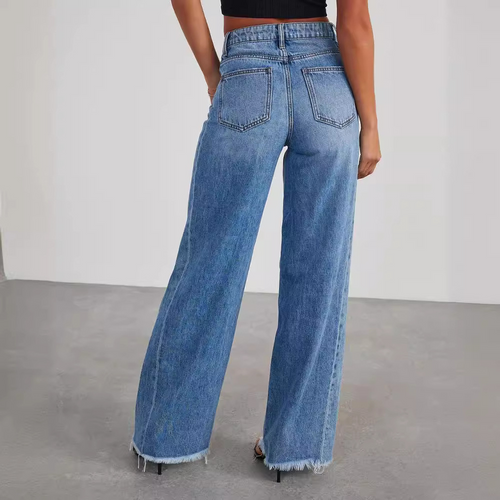 Women's casual high-waisted jeans