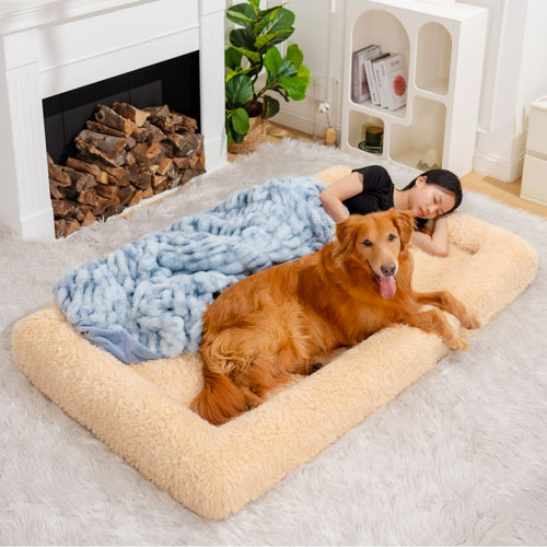 Luxury Super Large Sleep Deeper Oval Bed Human & Dog