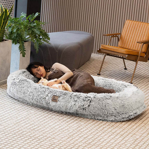 Luxury Super Large Sleep Deeper Oval Bed Human & Dog