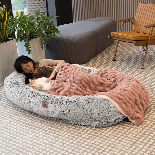 Luxury Super Large Sleep Deeper Oval Bed Human & Dog