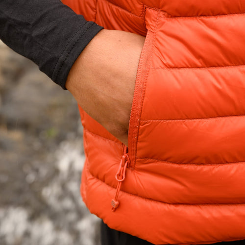 Alpine - Packable Men's Down Gilet - Burnt Orange