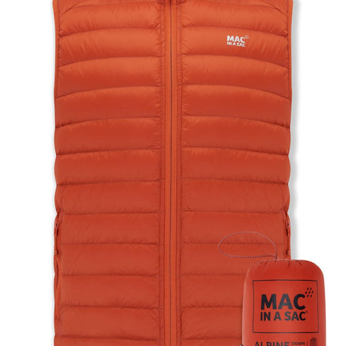 Alpine - Packable Men's Down Gilet - Burnt Orange