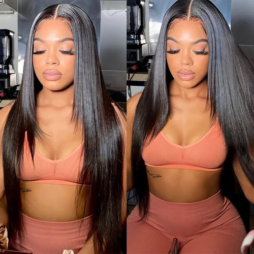 Straight Pre-Bleached Knots Wear Go Wig 6x4 HD Lace Closure