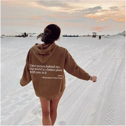 BackMessage - Unisex Hoodie with Unique Text - Comfortable and Stylish