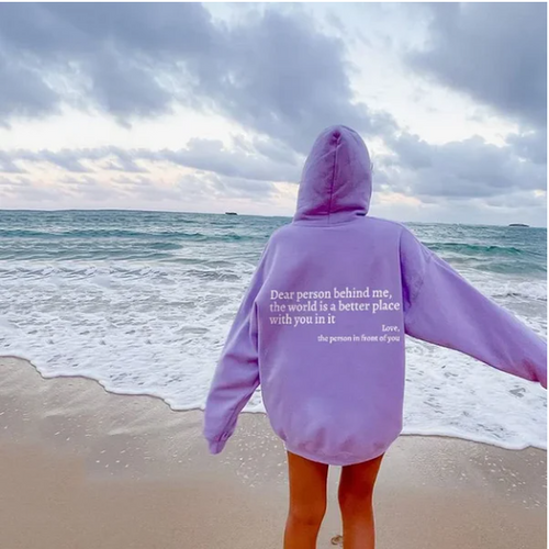 BackMessage - Unisex Hoodie with Unique Text - Comfortable and Stylish