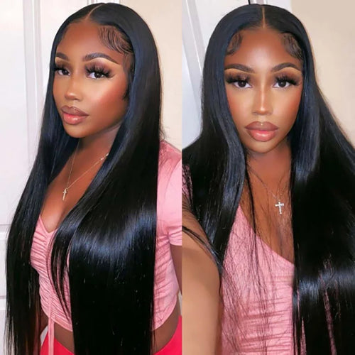 Straight Pre-Bleached Knots Wear Go Wig 6x4 HD Lace Closure