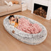 Luxury Super Large Sleep Deeper Oval Bed Human & Dog