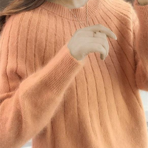 Dollie - Fluffy cashmere knitted sweater