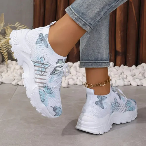 Women’s sneakers with butterfly pattern