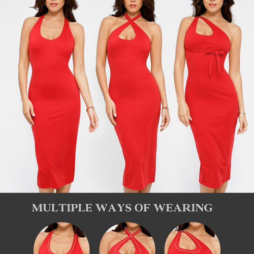 The Shapewear Dress Backless Halter Midi