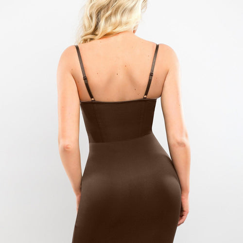 Built-in Shapewear Corset Style Maxi Dress Or Thong Bodysuit