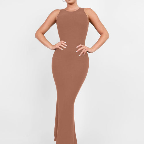 The Shapewear Dress Crew Neck Sleeveless Maxi