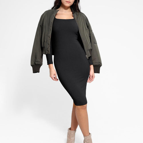 The Shapewear Dress Long Sleeve Midi