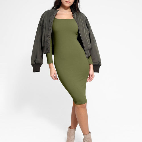 The Shapewear Dress Long Sleeve Midi