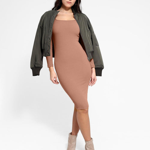 The Shapewear Dress Long Sleeve Midi