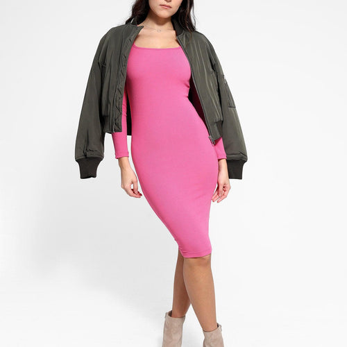 The Shapewear Dress Long Sleeve Midi