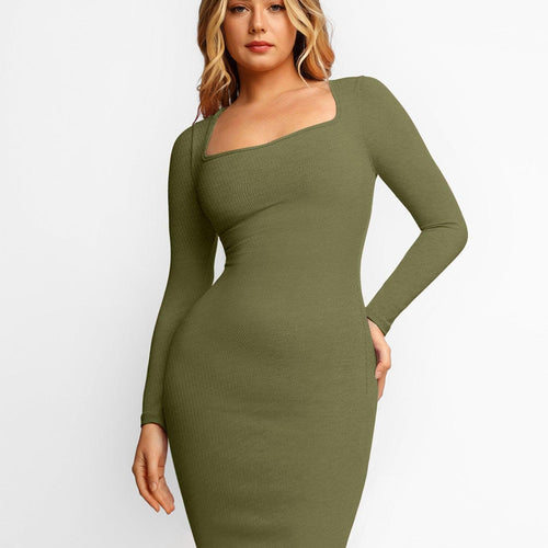 The Shapewear Dress Long Sleeve Midi