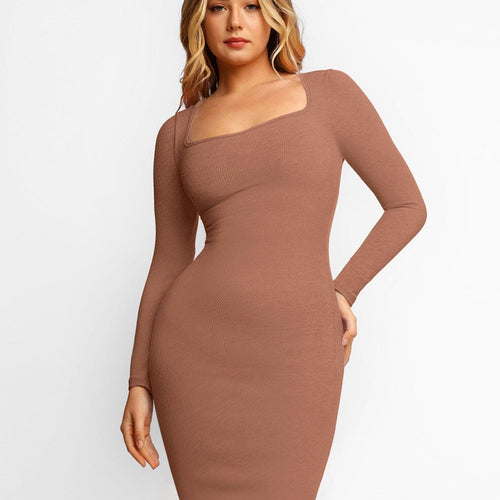 The Shapewear Dress Long Sleeve Midi