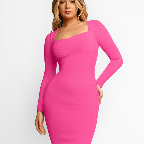 The Shapewear Dress Long Sleeve Midi