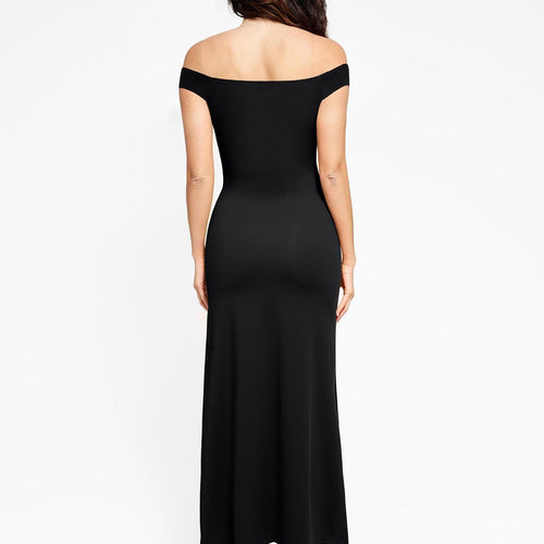 The Shapewear Dress Off Shoulder Split Maxi