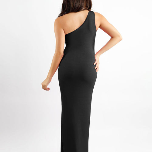 The Shapewear Dress One Shoulder Split Modal Maxi