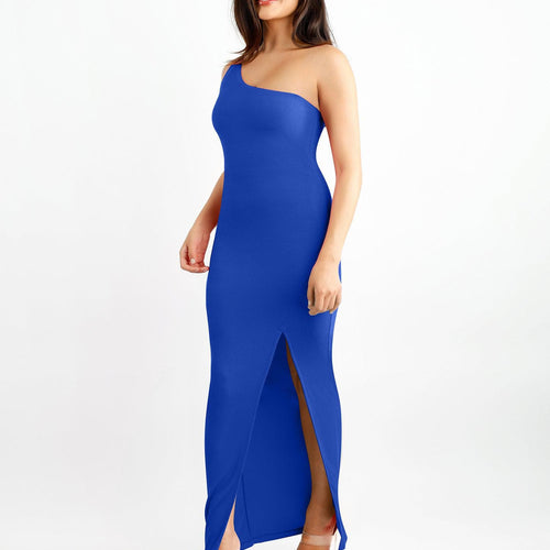 The Shapewear Dress One Shoulder Split Modal Maxi