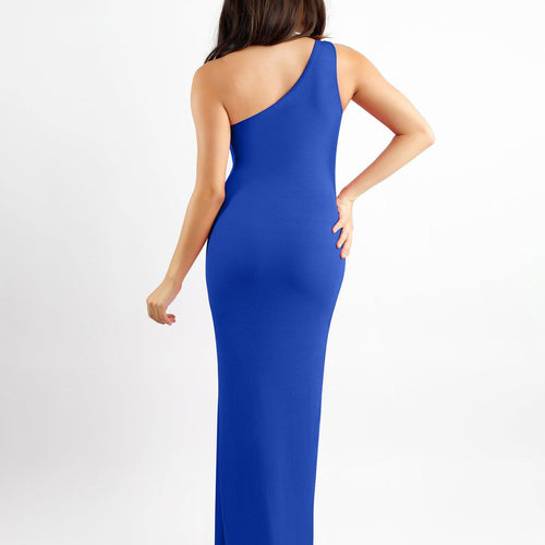 The Shapewear Dress One Shoulder Split Modal Maxi