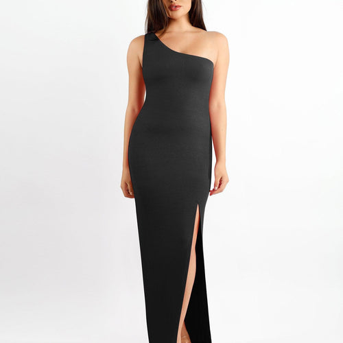 The Shapewear Dress One Shoulder Split Modal Maxi