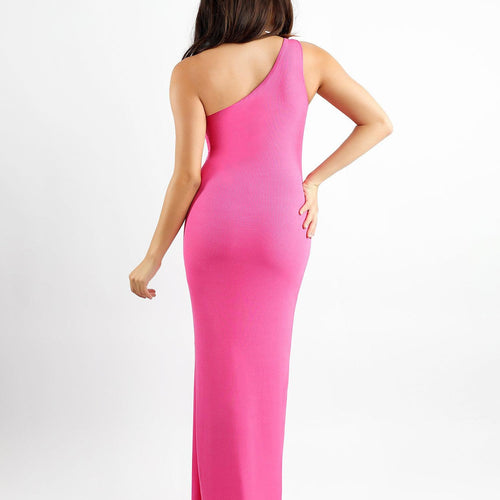 The Shapewear Dress One Shoulder Split Modal Maxi