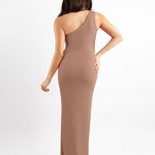 The Shapewear Dress One Shoulder Split Modal Maxi