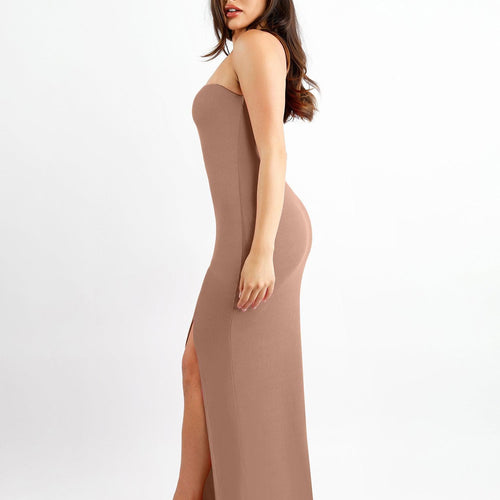 The Shapewear Dress One Shoulder Split Modal Maxi