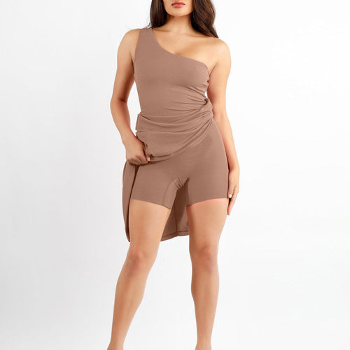 The Shapewear Dress One Shoulder Split Modal Maxi