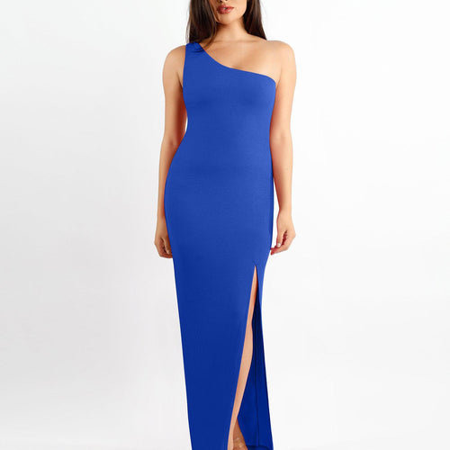 The Shapewear Dress One Shoulder Split Modal Maxi