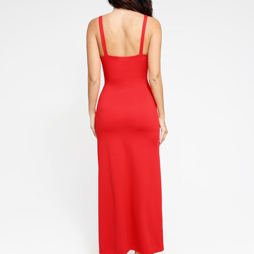 The Shapewear Dress Ruched Slit Maxi