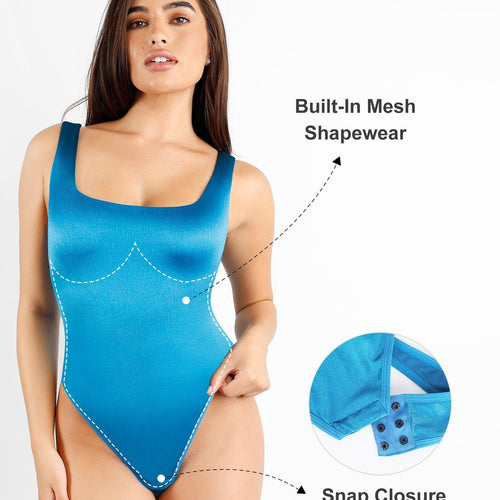 Built-In Shapewear Shine Dress Or Bodysuit