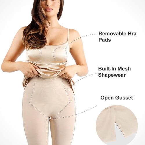 Built-In Shapewear Shine Dress Or Bodysuit