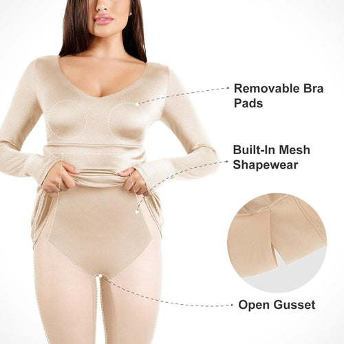 Built-In Shapewear Shine Dress Or Bodysuit