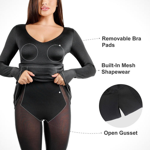 Built-In Shapewear Shine Dress Or Bodysuit